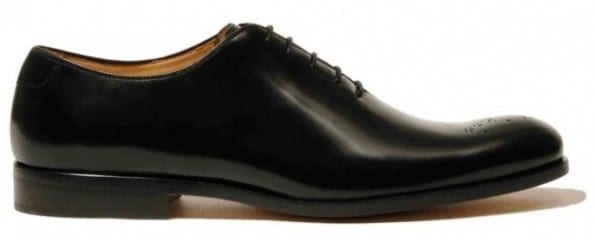 uncomfortable traditional men's black dress shoe