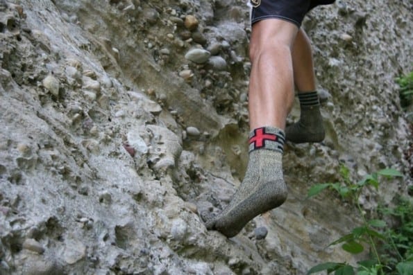 Rock Climbing in Swiss Protection Sock
